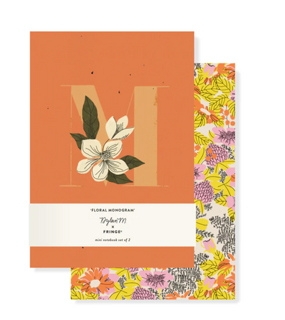 Monogram "M" Mini Floral Journal Set