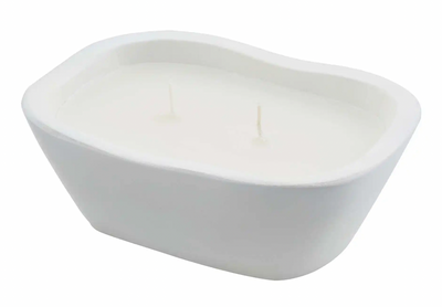 White Petite Bowl Candle L