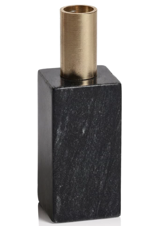 Marikina Black Marble Candle Holder- Rectangular