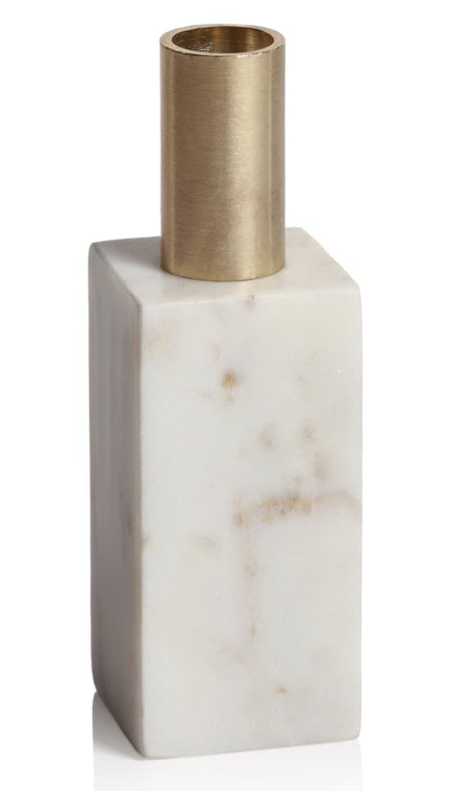 Marikina White Marble Candle Holder- Rectangular