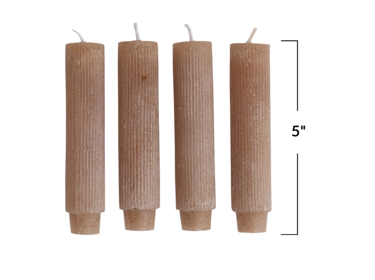 Unscented Pleated Taper Candles in Box