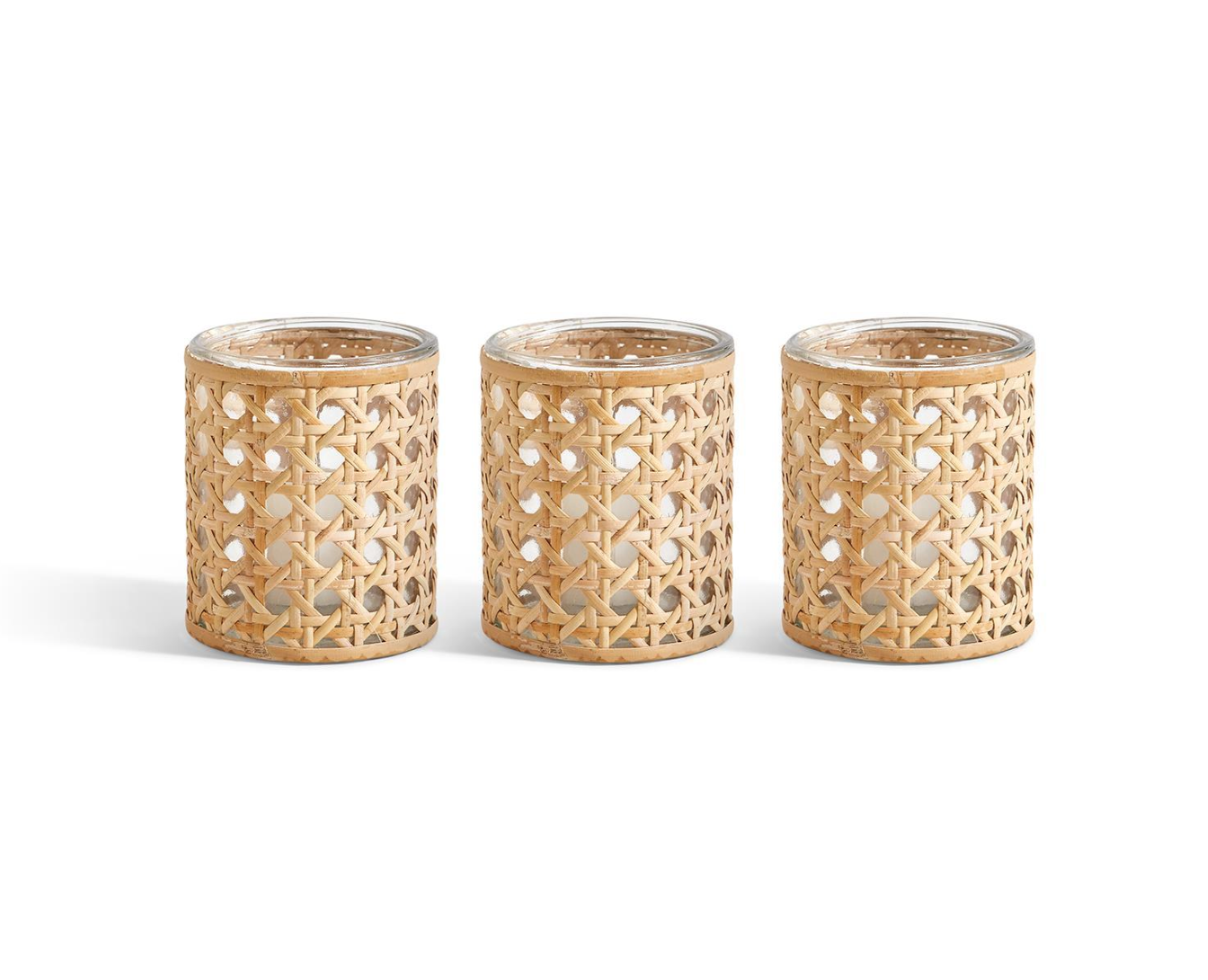Lumingnon Cane Webbing Candleholders