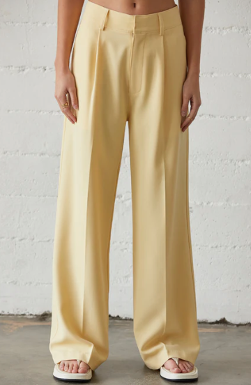 Sasha Wide Leg Trousers Yellow