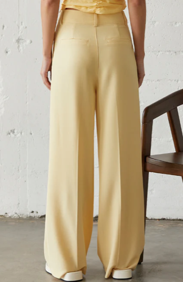 Sasha Wide Leg Trousers Yellow