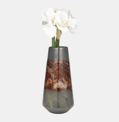 Glass Vase Grey brown