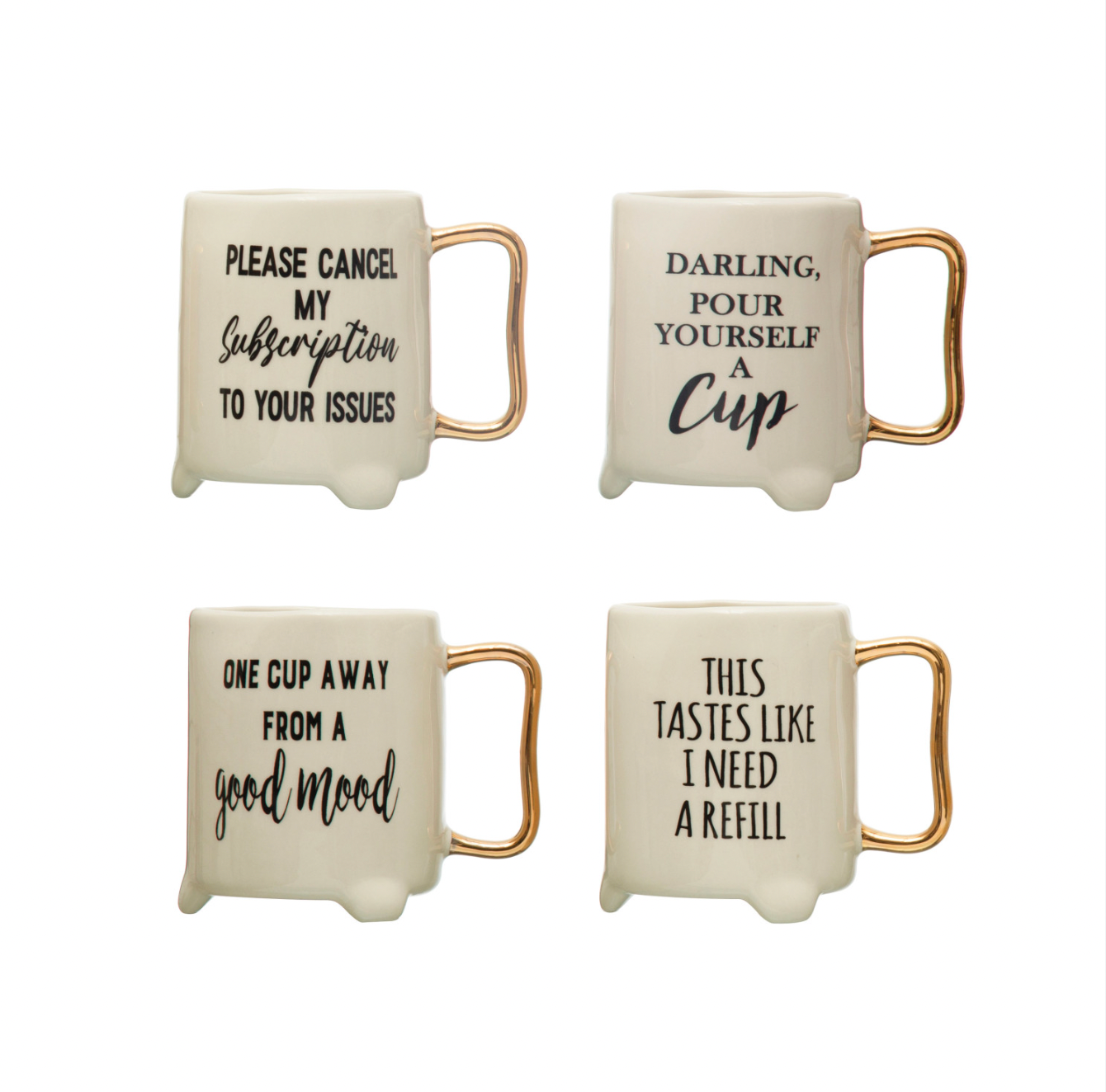 Stoneware Footed Mug