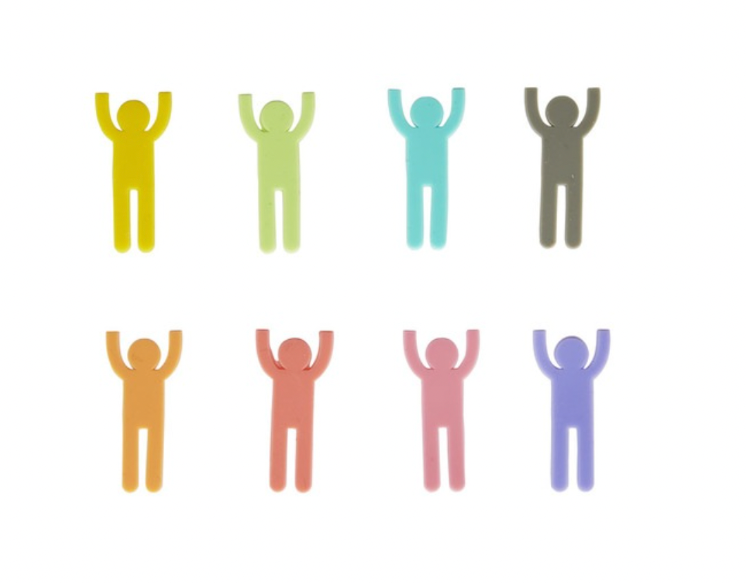 Glass marker  Sticky Men x8