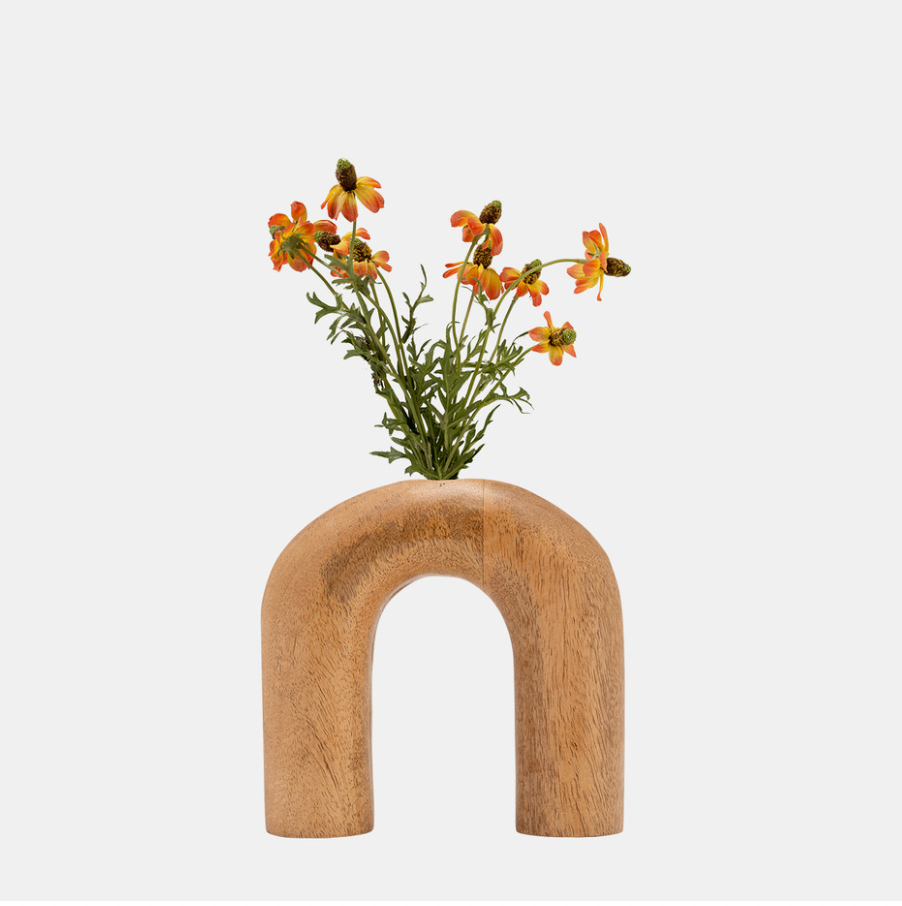 Horseshoe Wood Vase