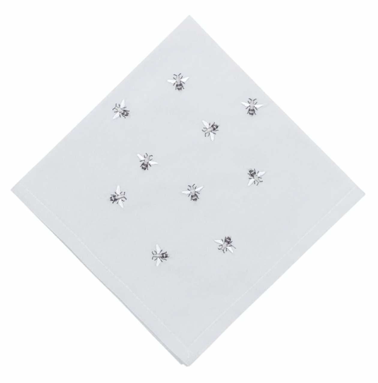 Napkin Grey Small Bees