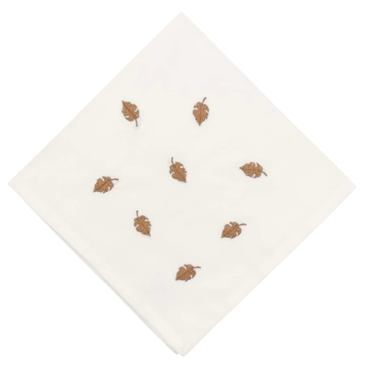 Napkin Off White Caramel Small Leaves