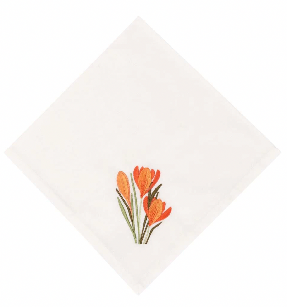 Napkin Off White Orange Tulip