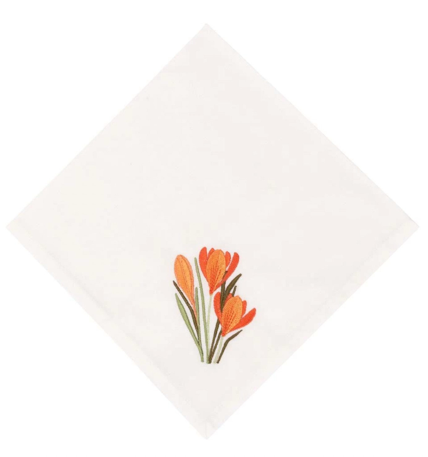 Napkin Off White Orange Tulip