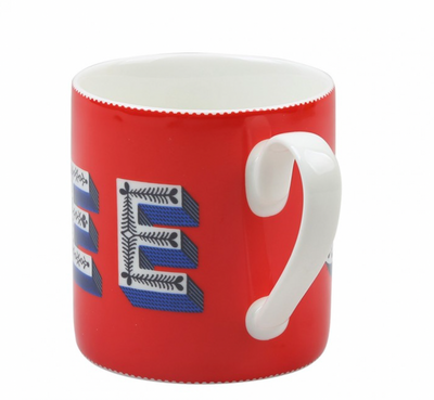 Coffee Red 1pc Mug Fine Porcelain