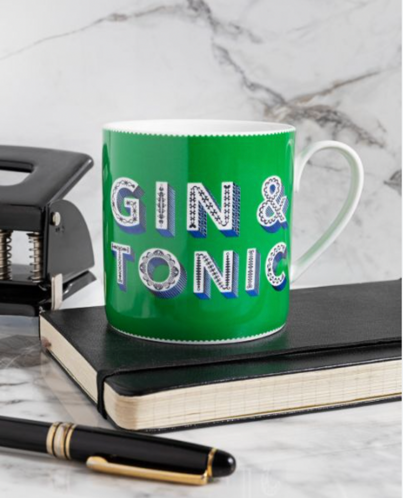 Gin Tonic Green 1pc Mug Fine Porcelain