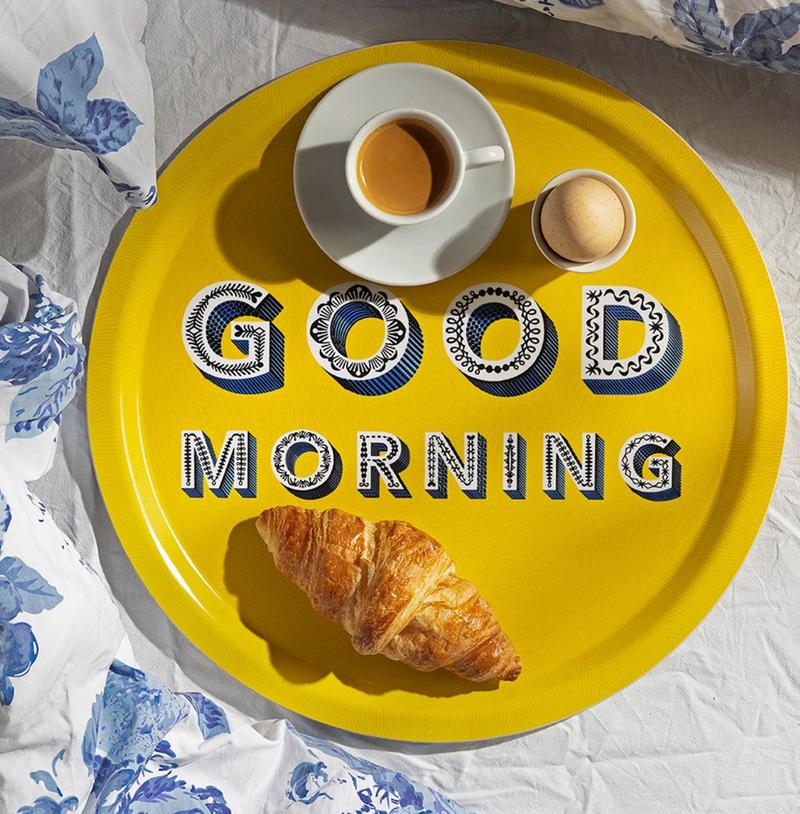 Good Morning Yellow Tray