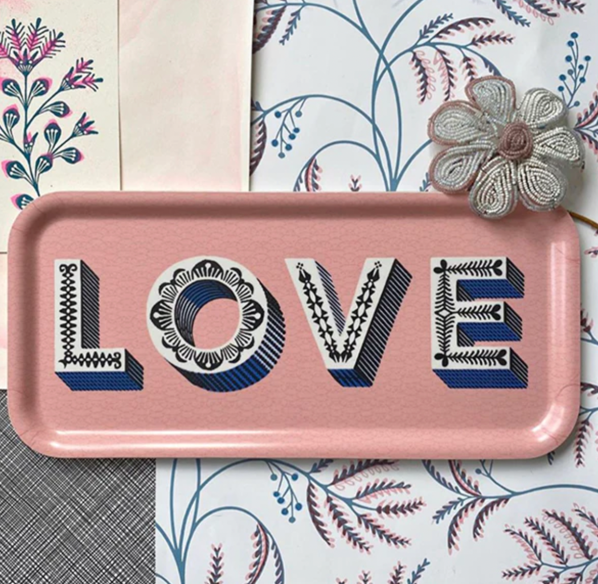 Love Pink Tray