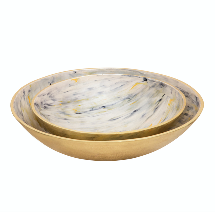 Decorativa Metal Tray Ivory