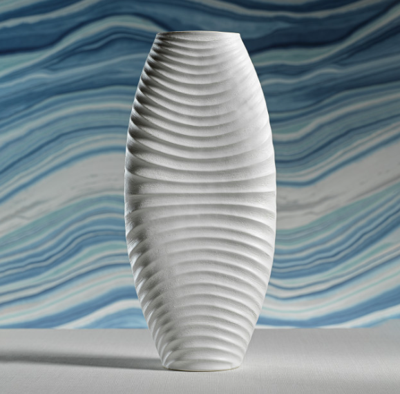 Tayama Rippled Stonware Vase