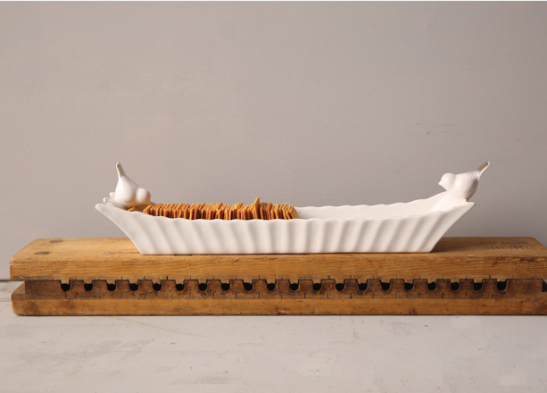 Ceramic Cracker Dish with 2 Birds