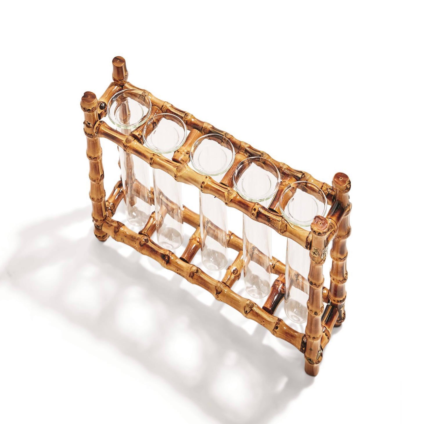 Natural Bamboo Vase Glass Holder