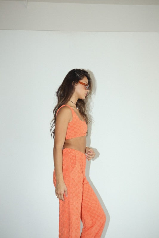 Checker Terry Orange Set