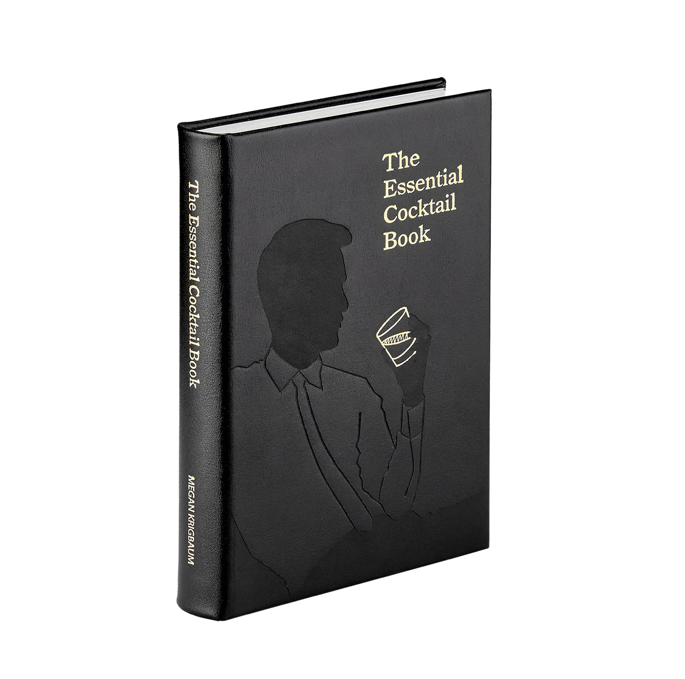 Essential Cocktail Book Black Leather