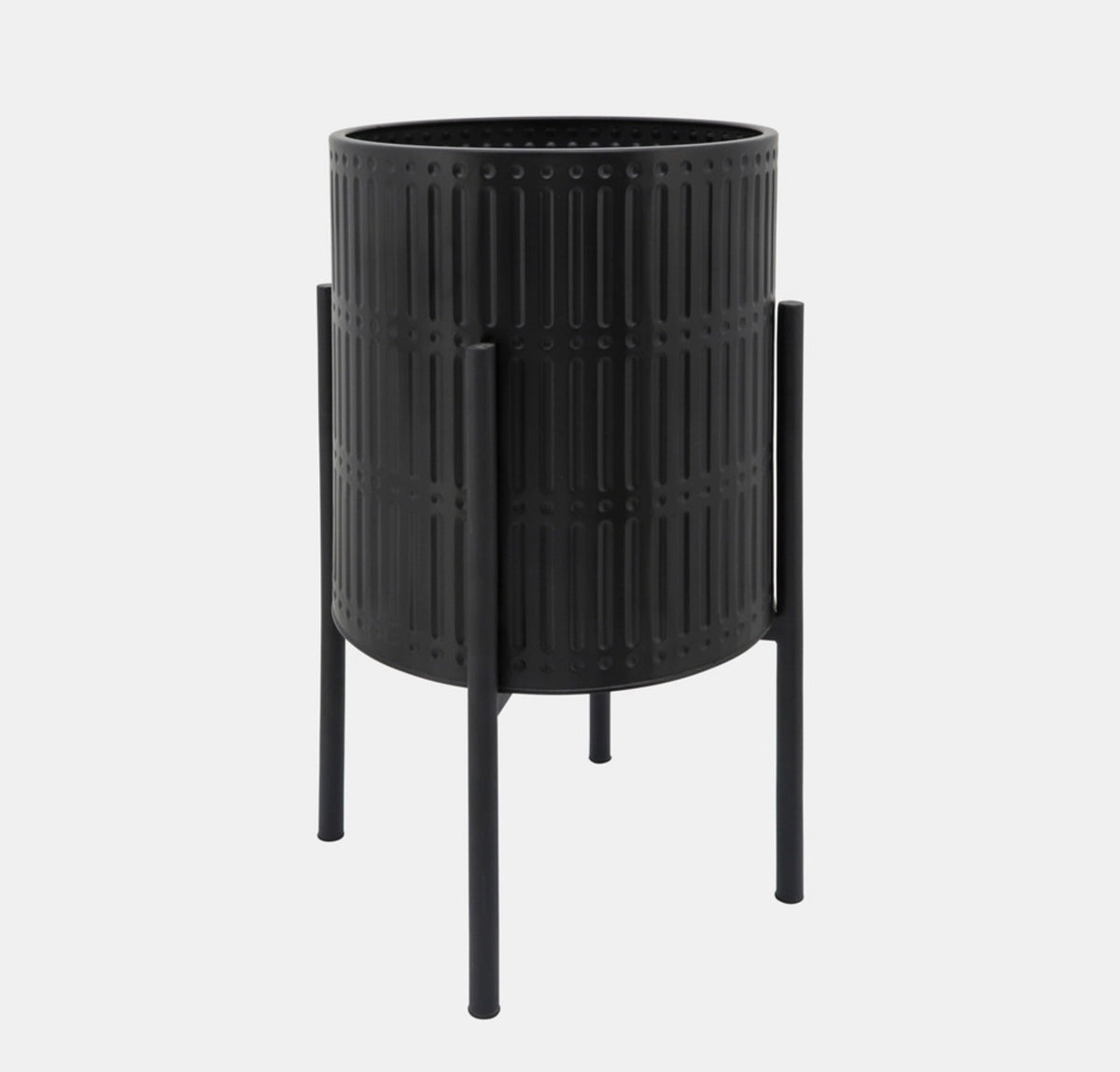 Ridged Planters in Metal Stand