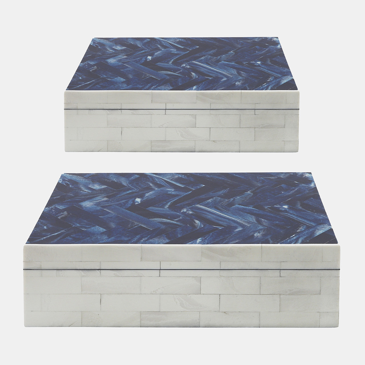 RESIN HERRINGBONE BOXES