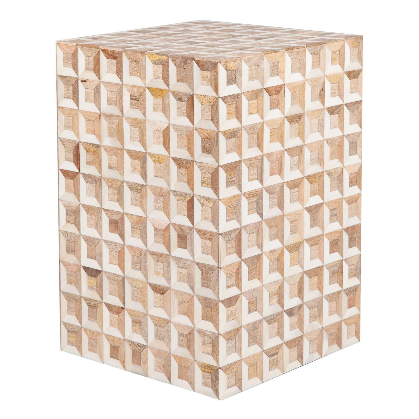 Tabla Square Stool 3D Pattern