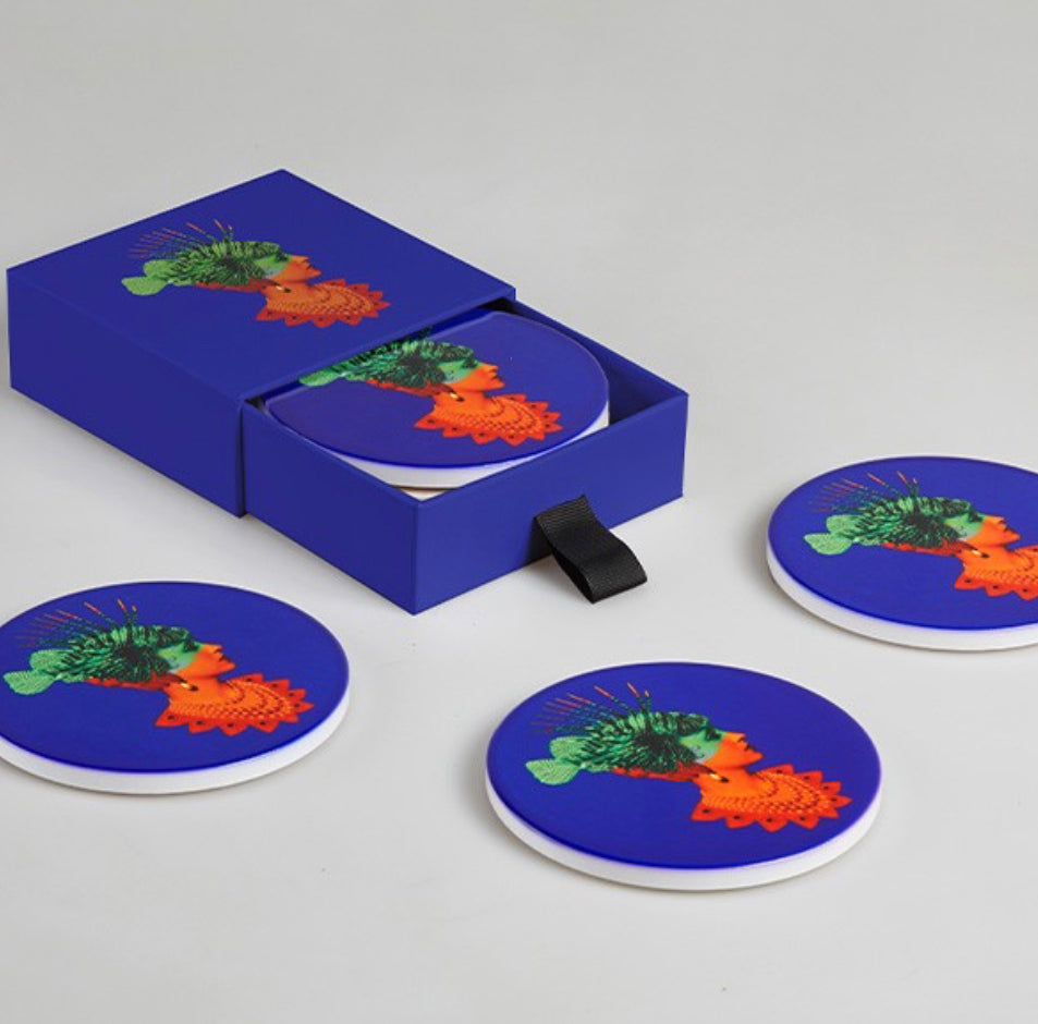 Rascaqueen set of 4 ceramic coasters