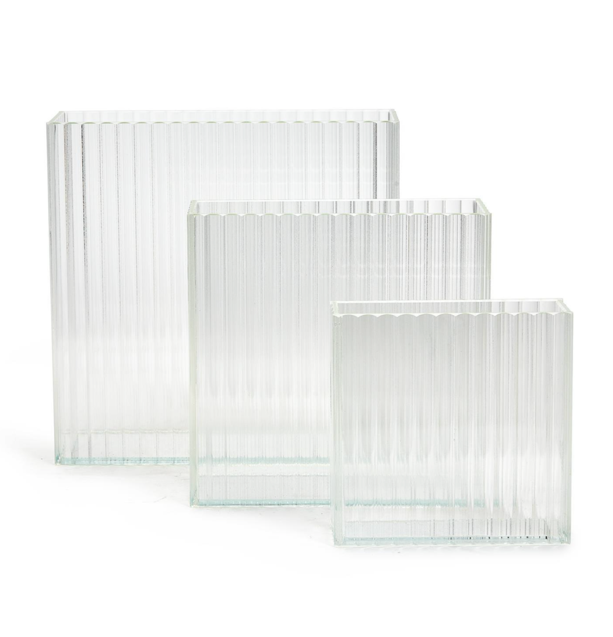 Ribbed Windows Square Vase S