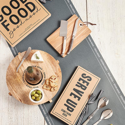 Kraft Paper Table Runner - Good Food Good Mood