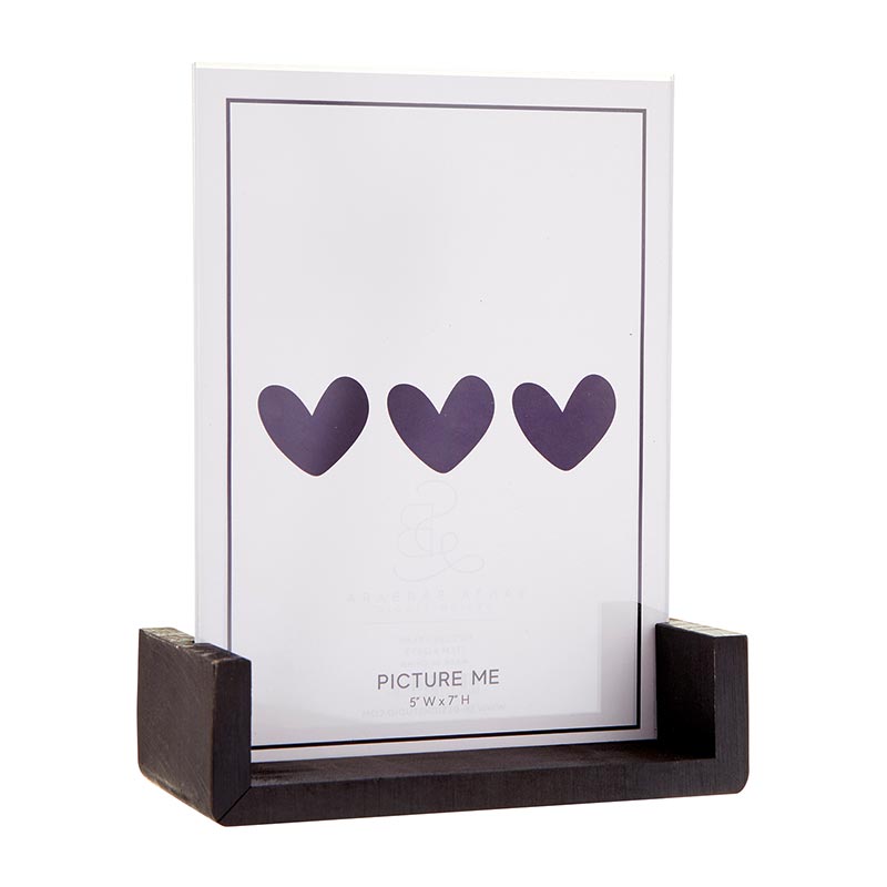 Black Paulownia Wood Picture Frame - 5 x 7