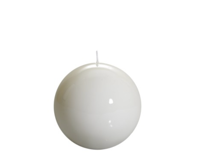 White Meloria Ball Candle D.100