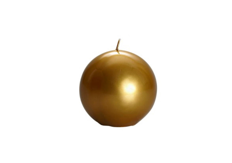 Gold Meloria Ball Candle 100mm