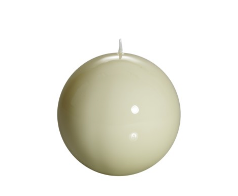 Cream Meloria Ball Candle D.120