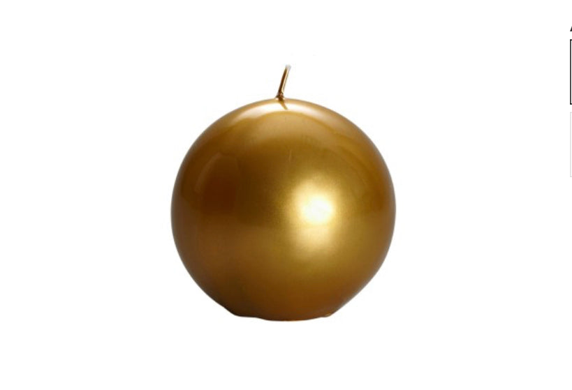 Gold Meloria Ball Candle 120mm