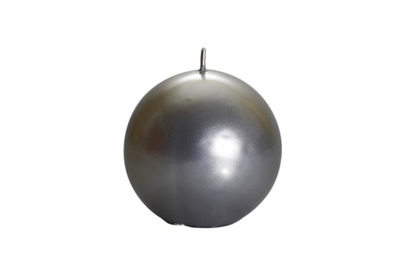 Silver Meloria Ball Candle 120mm