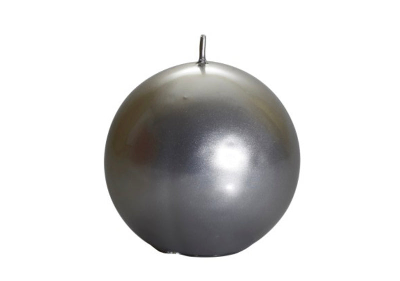 Silver Meloria Ball Candle 150mm