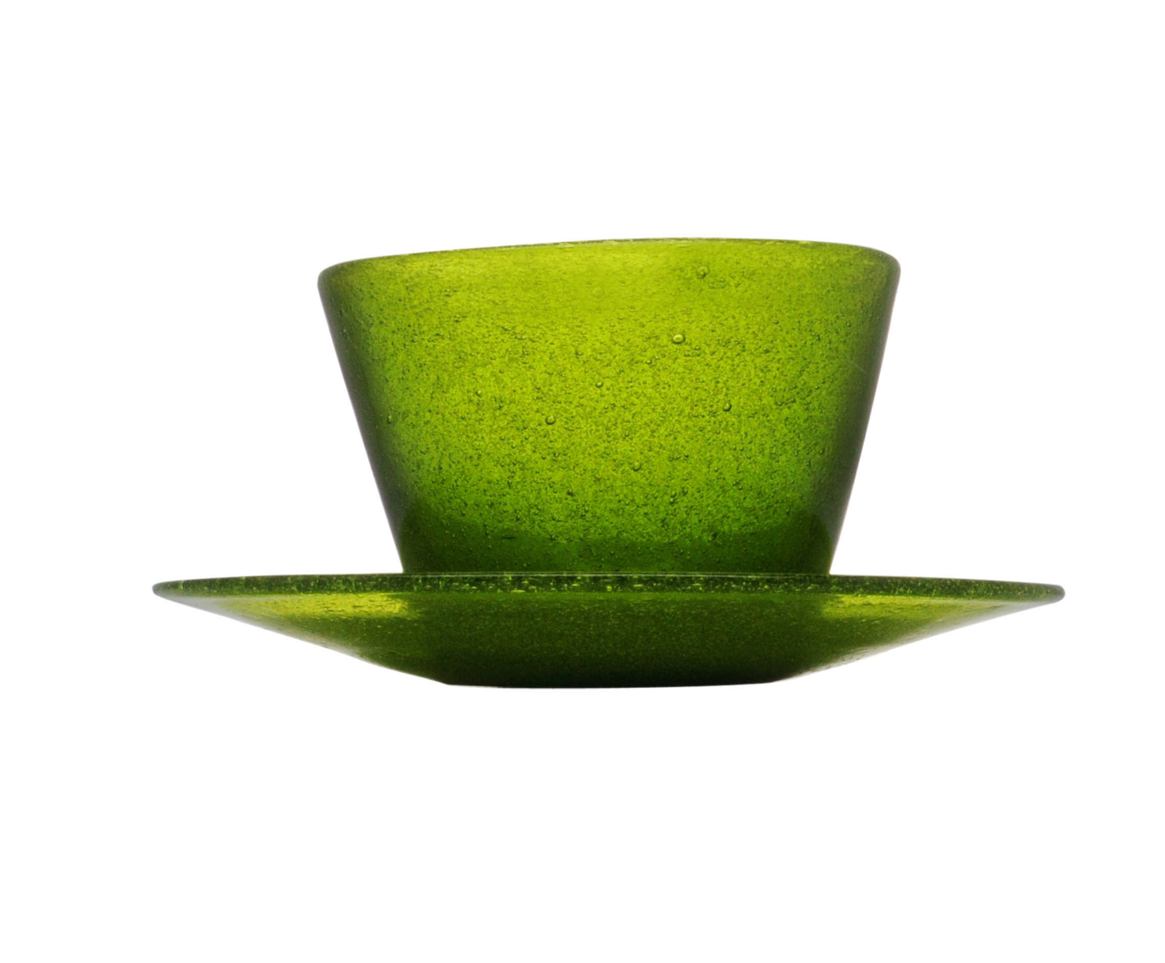 Milk Cup + Plate - Olive