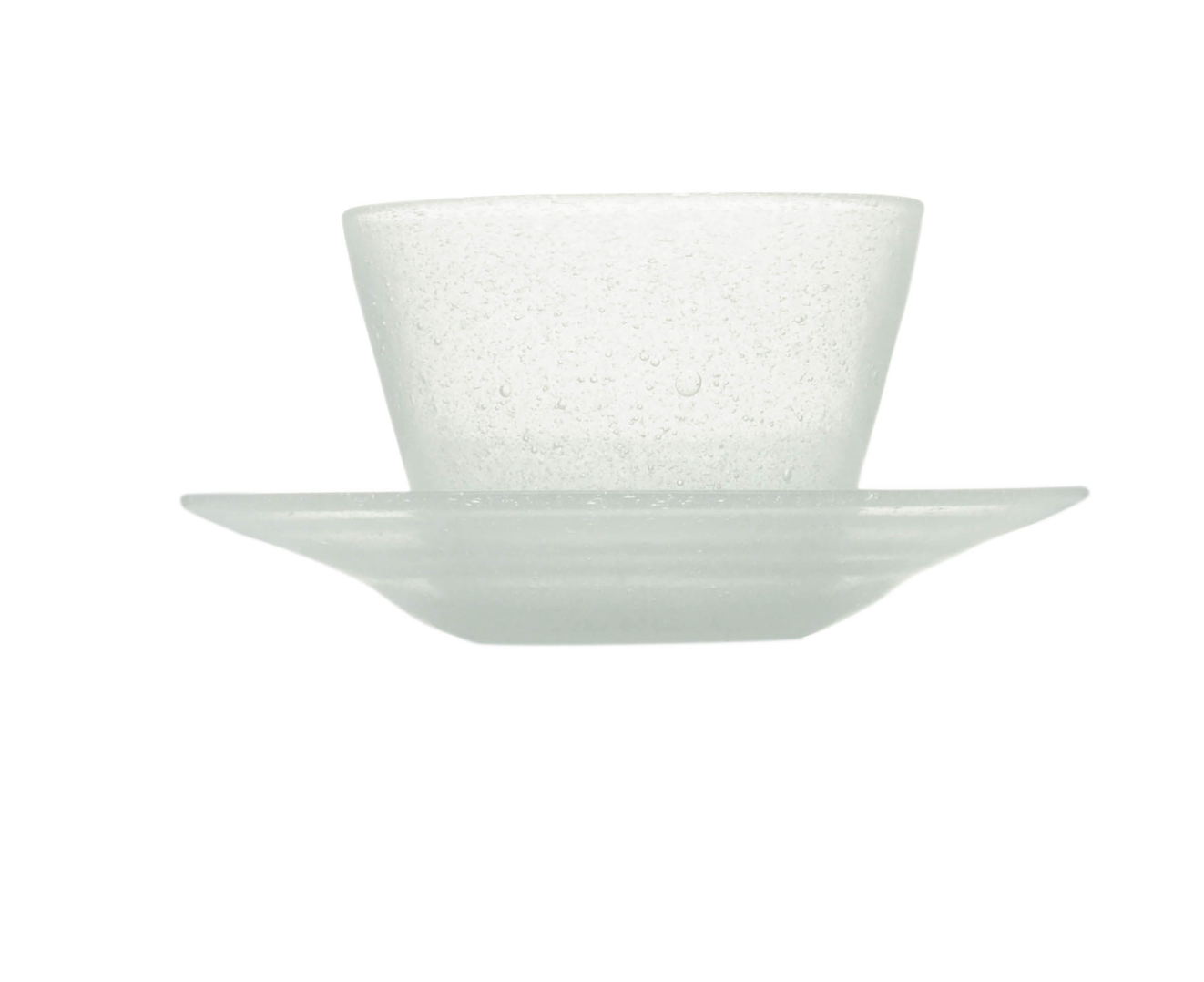 Milk Cup + Plate - White