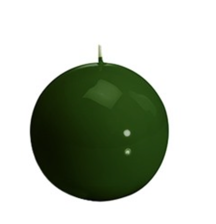 Olive Green Meloria Ball Candle D.120