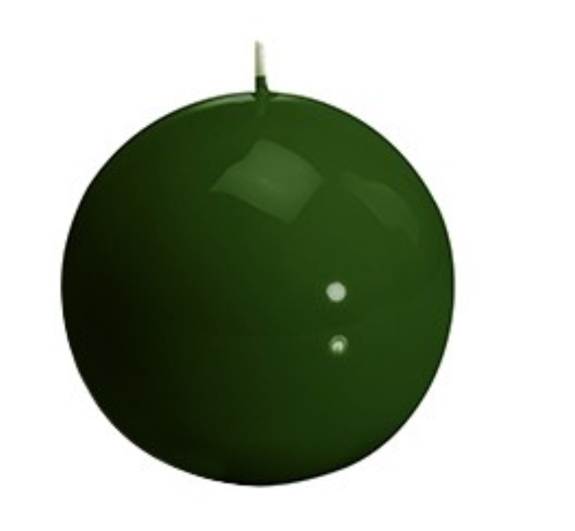 Olive Green Meloria Ball Candle D.150