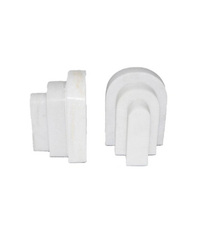 Marble,6"H, Layered Arches Bookends