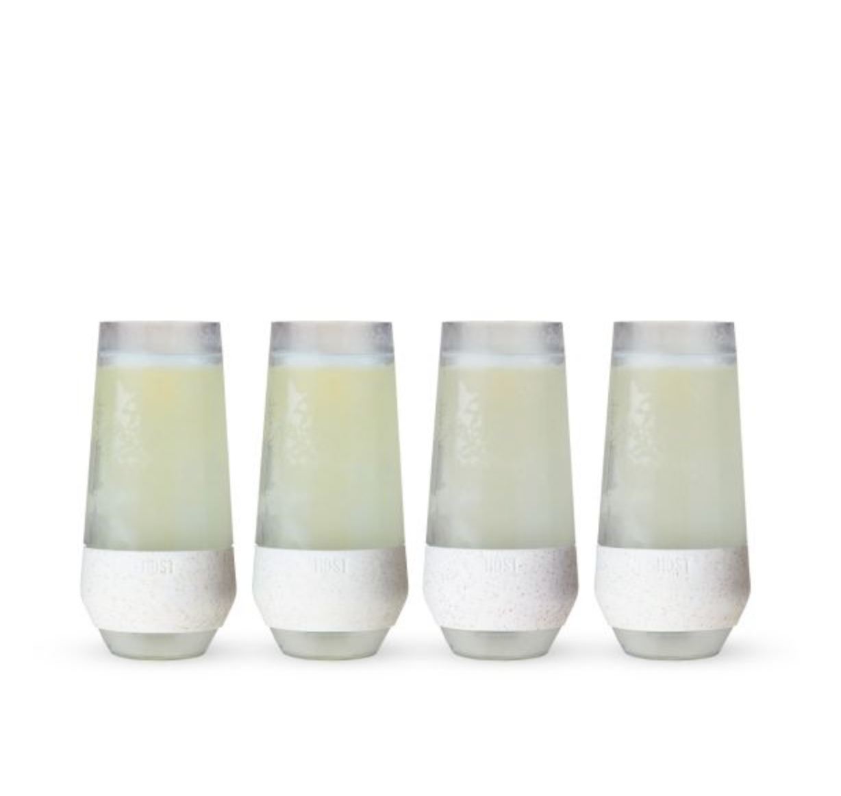 CHAMPAGNE FREEZE COOLING CUPS (SET OF 4) IN GLITTER