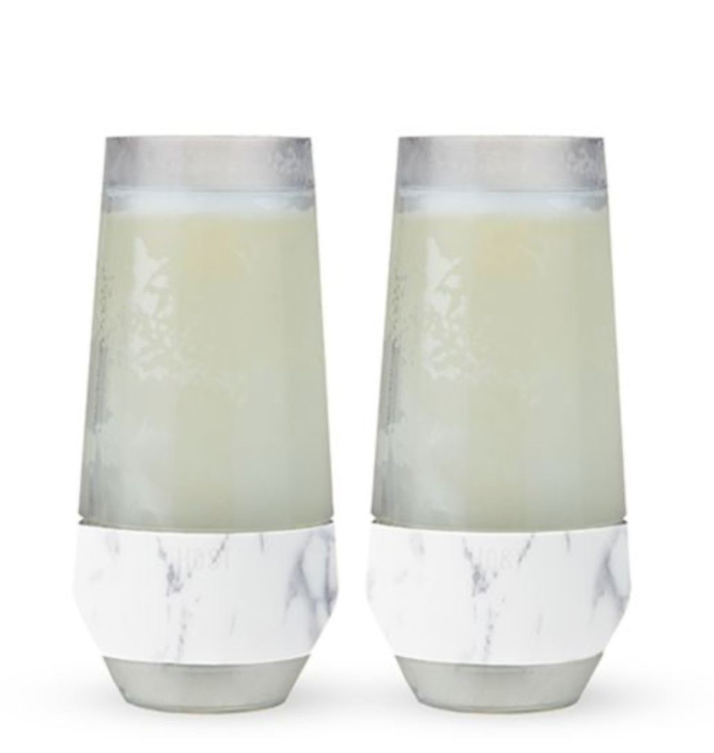 CHAMPAGNE FREEZE COOLING CUPS (SET OF 2) IN MARBLE