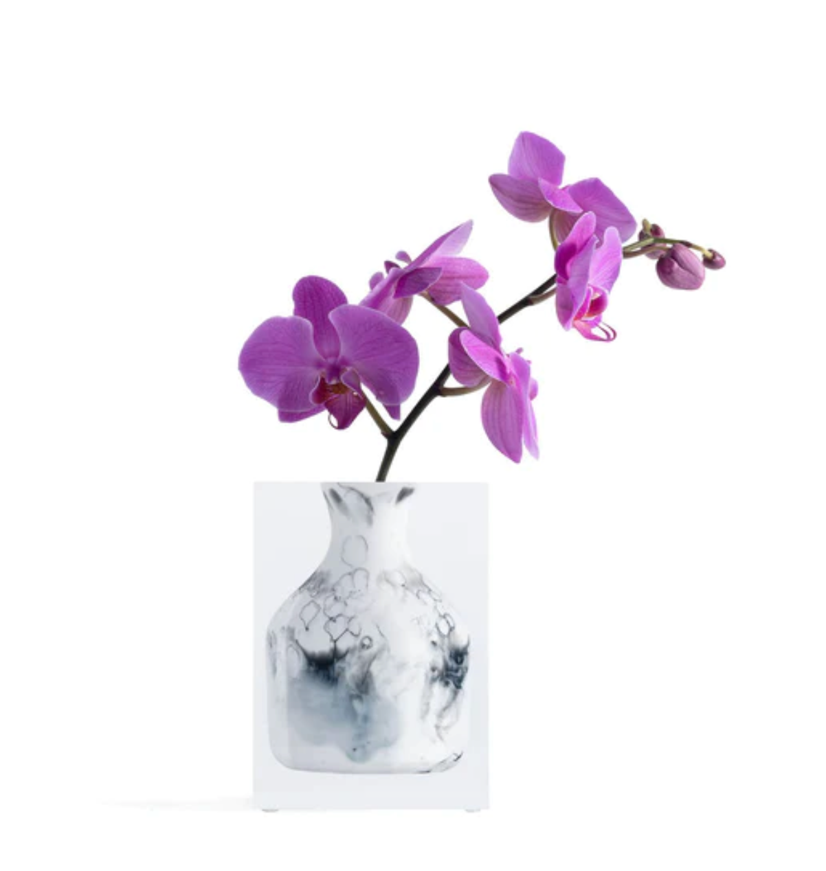 Hogan Bud Vase White  Marble