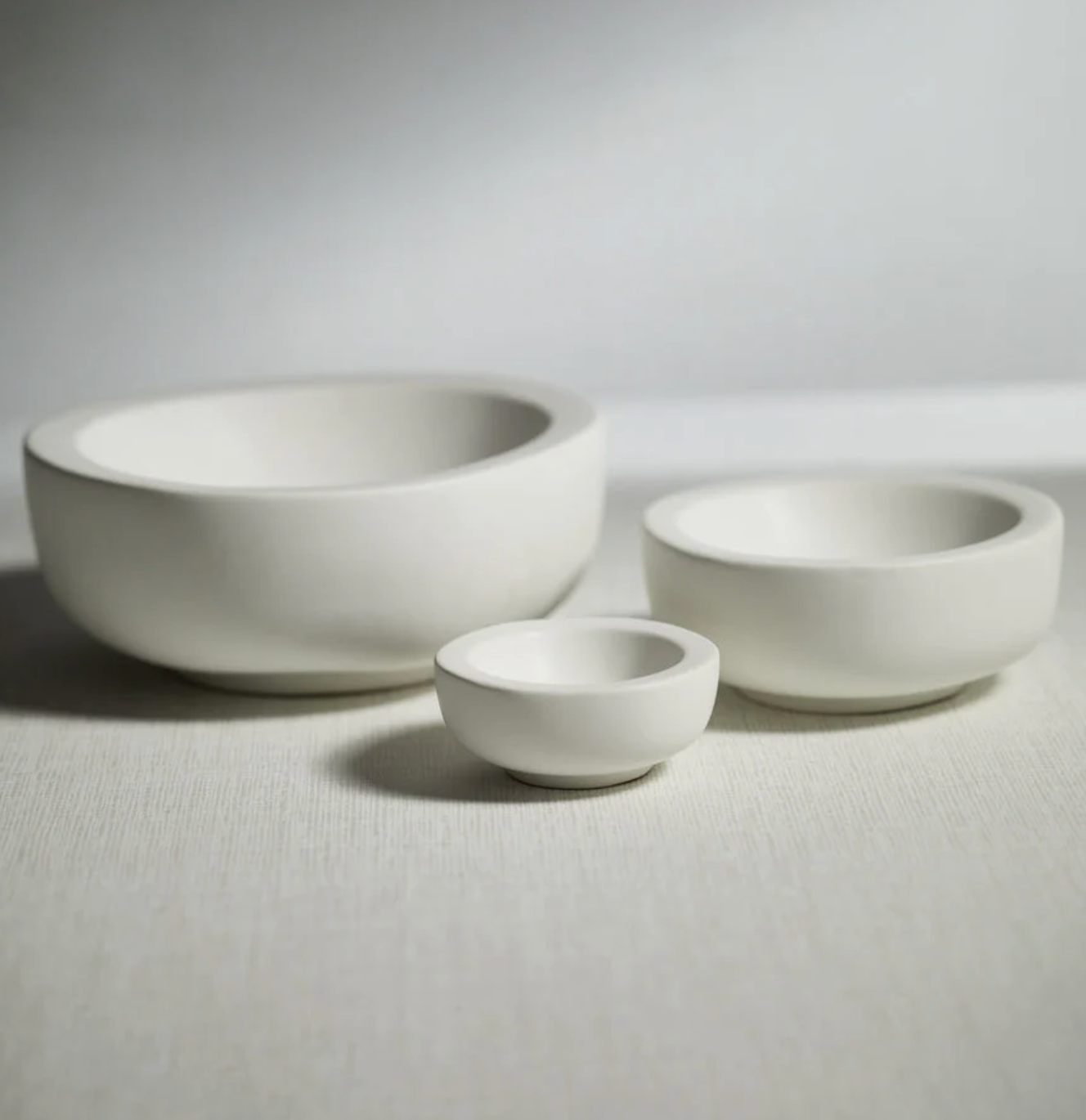 Soft Organic Shape Bowl- Matt White Ceramic