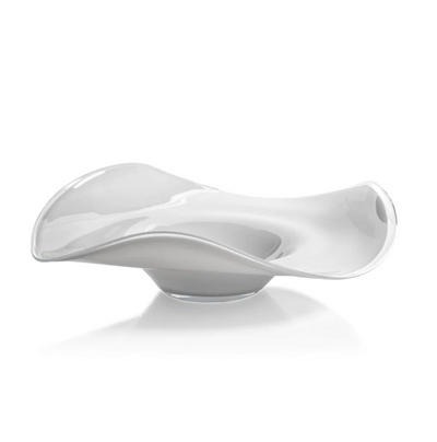 Agoon Scissor Cut Wave Bowl - Opal White