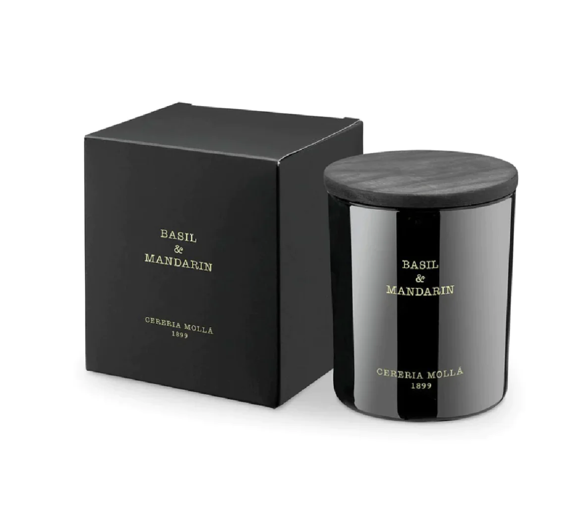 Basil & Mandarín Black Premium Candle